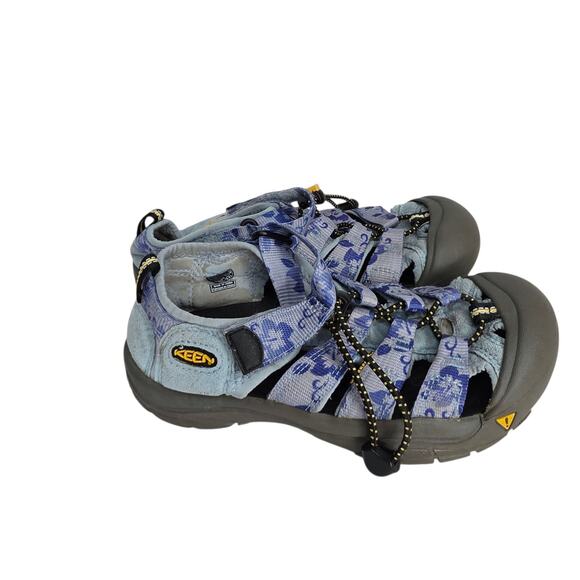 Keen Newport Youth 9212 Blue w Purple Floral Design  Waterproof Sandals Sz 3 - Picture 1 of 10